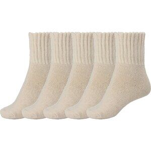 BenSorts Women 5 Packs Beige Winter Thick Warm 75%polyester /15%acrylBoots Socks